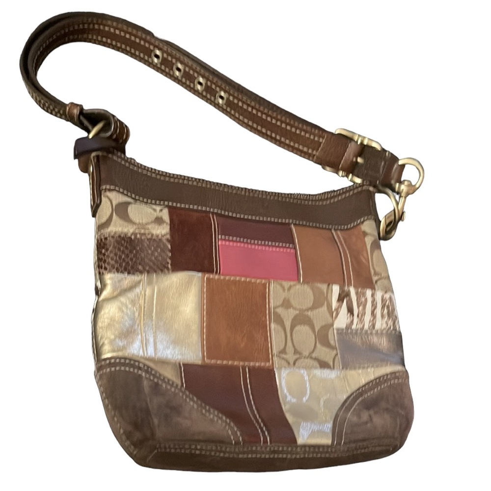 Coach Patchwork Double Strap Shoulder Bag - image 1